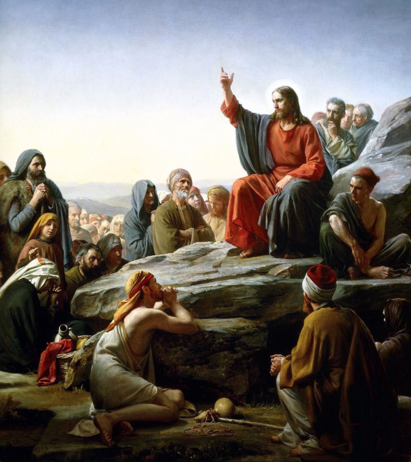 The Sermon on the Mount, painting by Carl Bloch (1877)